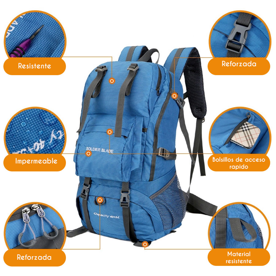 Mochila Táctica Impermeable Resistente Backpack para Camping / Alpinismo V460