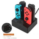 Estacion de carga Joy con para 4 controles Nintendo switch