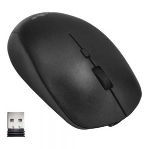 Mouse Inalambrico recargable 4 botones DPI 3200, 2.4 Ghz 10M Negro