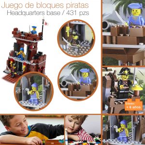 Bloques Para Armar Tipo Lego Base Pirata Barco Niño