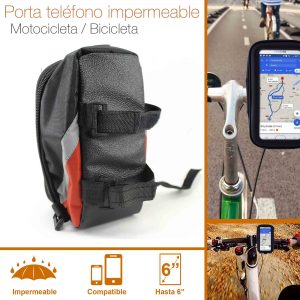 Porta Telefono Bici Motocicleta Impermeable Tela