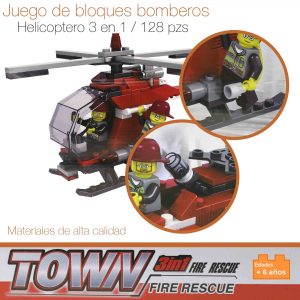 Bloques Para Armar Tipo Lego Helicoptero Avion 3 En 1 Niño