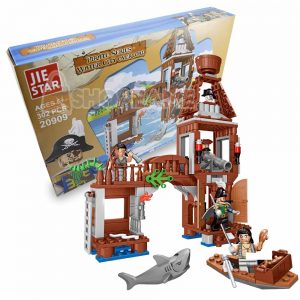 Bloques Para Armar Tipo Lego Piratas y la Ciudad sobre el agua 302 piezas