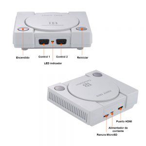 Consola de Juegos Retro con 2 Controles GameStation con 648 VideoJuegos 8 Bits / 16 Bits