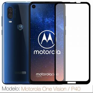Mica Cristal Templado Curva 5D Motorola One Vision / P40