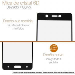 Mica Cristal Templado Curva 5D Huawei Nova 4 Negro