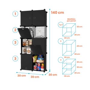 Gabinete Organizador Plástico Metálico 8 cubos | Utilísimo®