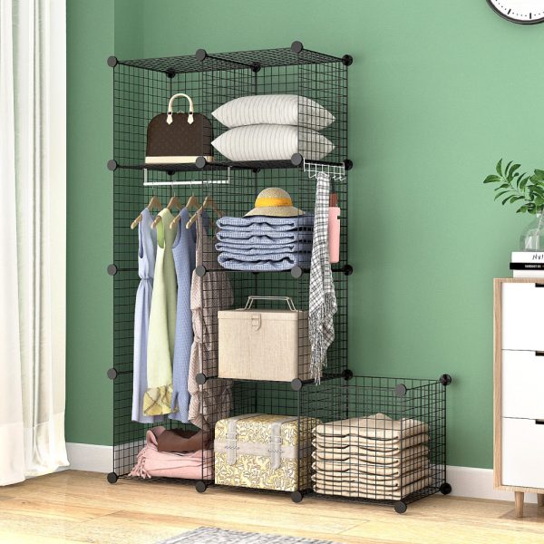 Modular alambre 7 cubos ropero Armario Minimalista Reja