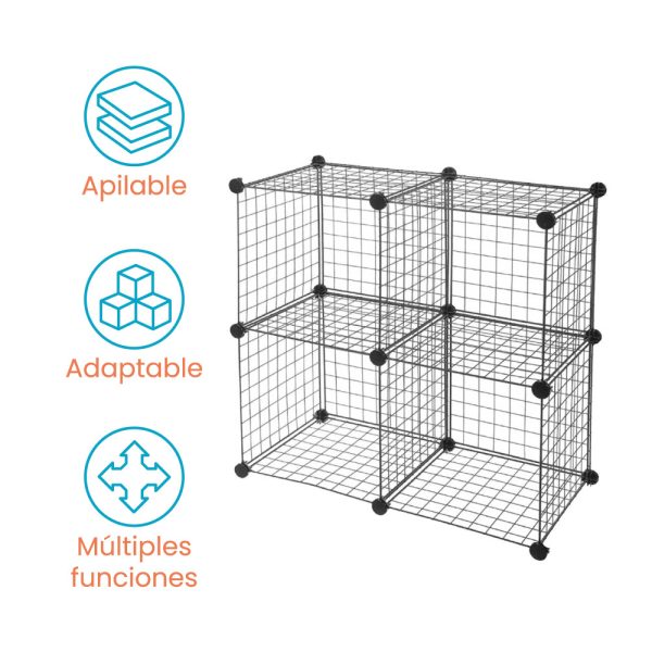 Modular alambre 7 cubos ropero Armario Minimalista Reja