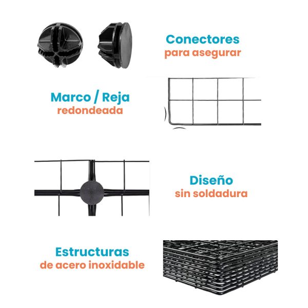 Modular alambre 7 cubos ropero Armario Minimalista Reja