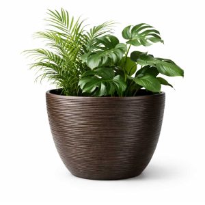 Maceta plástico cilindrica con textura 40 L