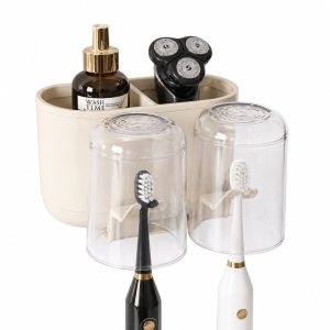 Soporte empotrable en pared para cepillos de dientes